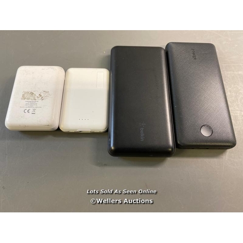 9651 - X4 POWER BANKS INCL. MIADY AND ANKER