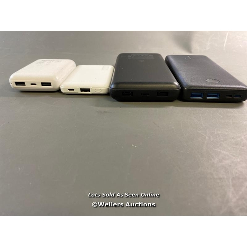 9651 - X4 POWER BANKS INCL. MIADY AND ANKER