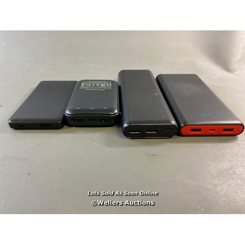 9658 - X4 POWER BANKS INCL. BELKIN, ANKER AND EAFU