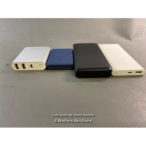 9659 - X4 POWER BANKS INCL. ANKER AND BELKIN