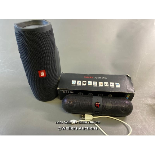 9664 - X2 PORTABLE SPEAKERS INCL. JBL CHARGE 4 AND APPLE BEATS BY DR. DRE BEATS PILL MODEL B6