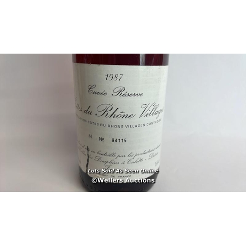 1 - 1987 Cuvee Reserve Cotes Du Rhone Villages, M No 94115, 75cl, 13% vol / Please see images for fill l... 