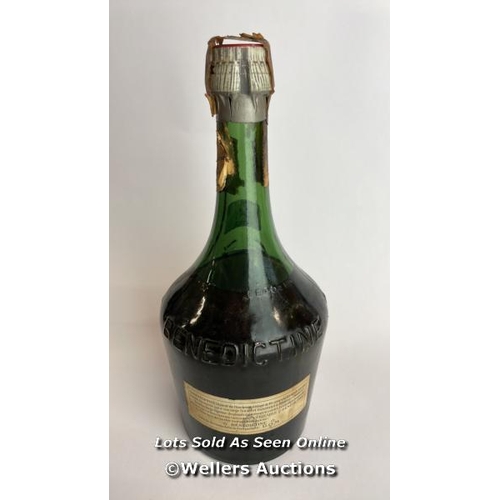 54 - D.O.M Benedictine Liquer / Please see images for fill level and general condition. Please be aware t... 