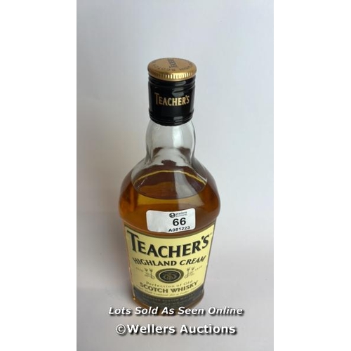 66 - Teachers Highland Cream Scotch Whisky, 70cl, 43% vol / Please see images for fill level and general ... 