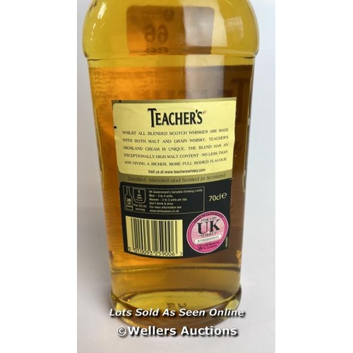 66 - Teachers Highland Cream Scotch Whisky, 70cl, 43% vol / Please see images for fill level and general ... 