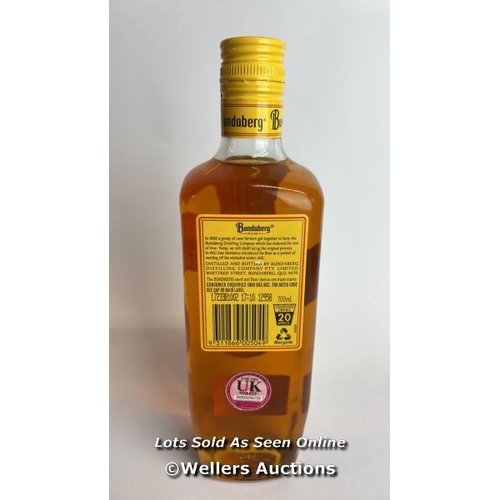 67 - Bundaberg Rum, 70cl, 37% vol / Please see images for fill level and general condition. Please be awa... 