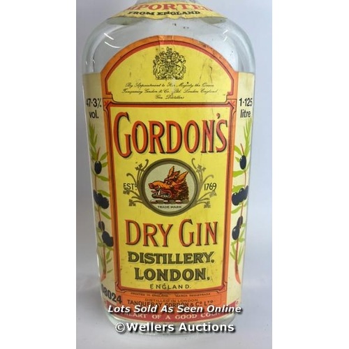 76 - Gordon's Dry Gin, Vintage bottling, 1.25lL, 47.3%, Still sealed but has previously leaked / Please s... 