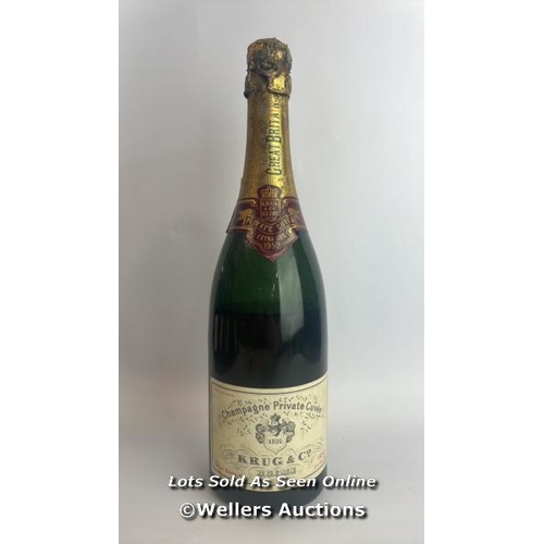 77 - Seven bottles of 1952 Krug & Co Reims Champagne Private Cuvee, Extra Sec, 3.042.212, With original p... 