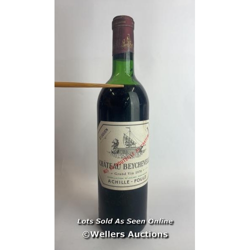 91 - Eight bottles of 1970 Chateau Beychevelle, Mis En Boutille Au Chateau, 75cl, In original wooden crat... 