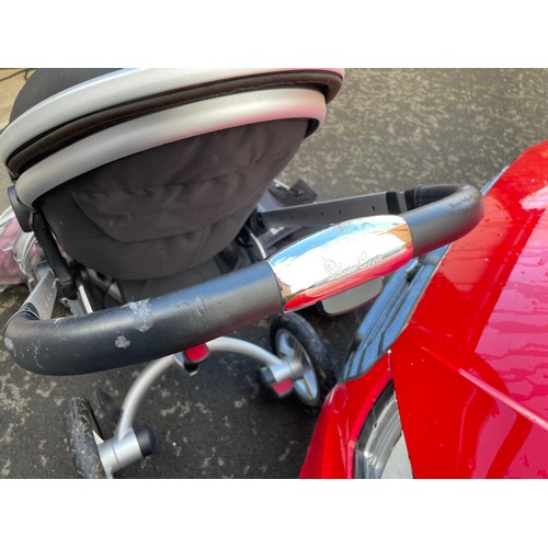 8201 - SILVERCROSS SURF 2 FULL PRAM SET, WITH EXTRA PINK HOOD AND APRON SET, FULLY FUNCTIONAL, SEE IMAGES F... 