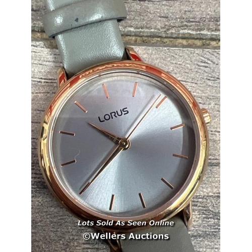 8010 - LORUS WATCH / GREY STRAP / NOT CURRENTLY WORKING(MAY REQUIRE NEW BATTERY) / DAMAGED STRAP(SEE IMAGES... 