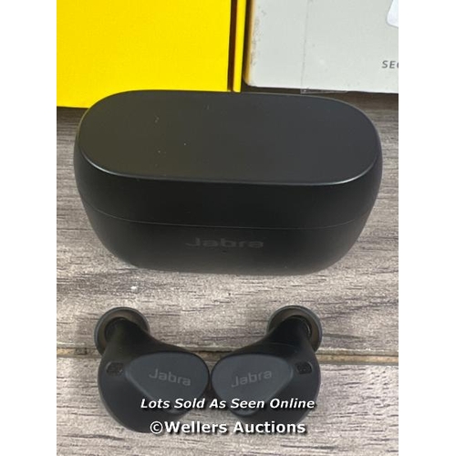 8021 - JABRA ELITE 4 ACTIVE TRUE WIRELESS BLUETOOTH IN-EAR HEADPHONES / POWERS UP / DOESN'T CONNECT TO BT /... 