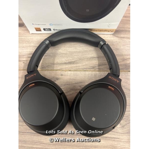 8025 - SONY WH-1000XM3 NOISE CANCELLING WIRELESS BLUETOOTH HEAD PHONES / UNTESTED / MINIMAL SIGNS OF USE / ... 