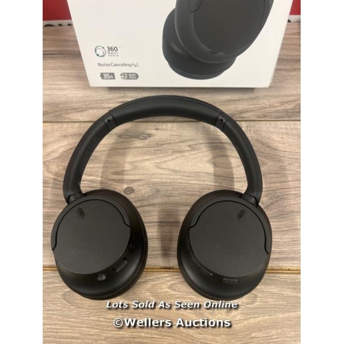 8045 - SONY WHCH720NB NOISE CANCELLING OVEREAR HEADPHONES / POWER UP, CONNNECT TO BT, PLAY MUSIC, VERY MINI... 