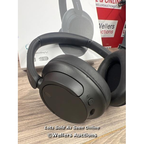 8046 - SONY WHCH720NB NOISE CANCELLING OVEREAR HEADPHONES / POWER UP, CONNNECT TO BT, PLAY MUSIC, VERY MINI... 