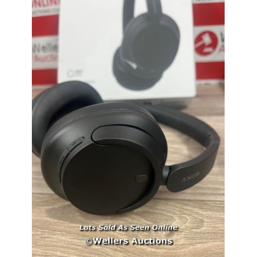 8046 - SONY WHCH720NB NOISE CANCELLING OVEREAR HEADPHONES / POWER UP, CONNNECT TO BT, PLAY MUSIC, VERY MINI... 