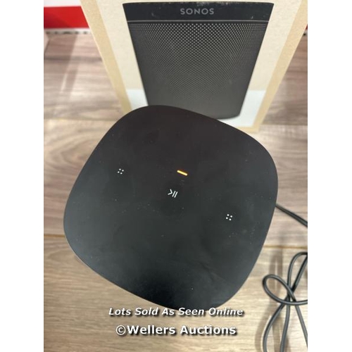 8054 - SONOS ONE SL SPEAKER - BLACK / POWERS UP, NOT FULLY TESTED, MINIMAL SIGNS OF USE / T20