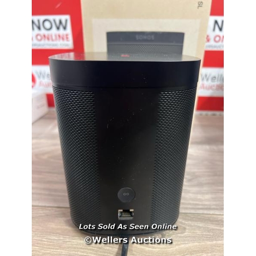 8054 - SONOS ONE SL SPEAKER - BLACK / POWERS UP, NOT FULLY TESTED, MINIMAL SIGNS OF USE / T20