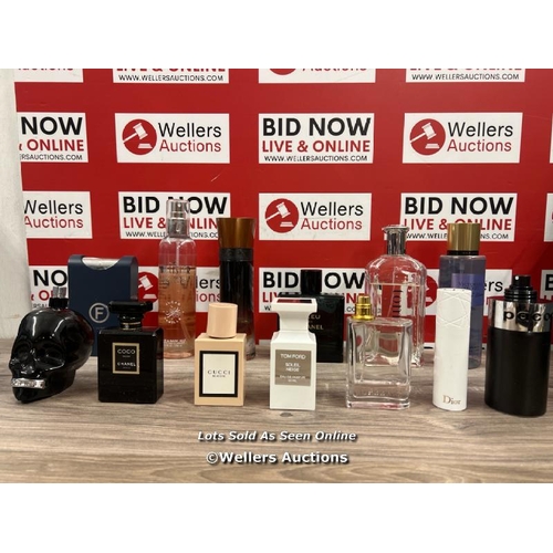 8061 - SELECTION OF PART USED GENTS & LADIES FRAGRANCES INCL. TOM FORD, GUCCI, BURBERRY, CHANEL & DIOR  / T... 