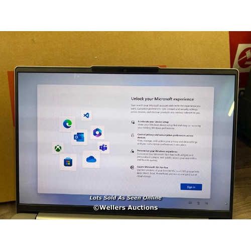 8063 - LENOVO IDEAPAD SLIM 5, INTEL CORE I5, 16GB RAM, 1TB SSD, 14 INCH OLED LAPTOP, 83BF0049UK / POWERS UP... 