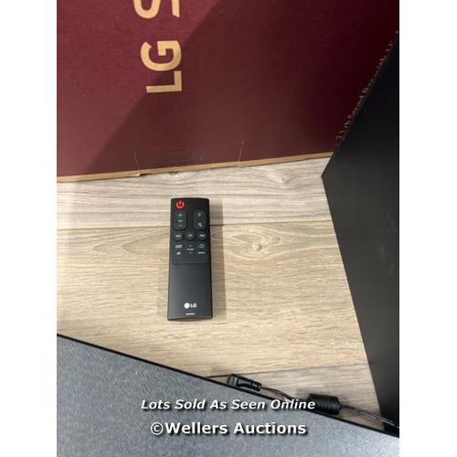 8067 - LG SN5, 2.1 CH, 400W, SOUNDBAR AND WIRELESS SUBWOOFER WITH BLUETOOTH AND DTS:X, SN5.DGBRLLL, POWERS ... 