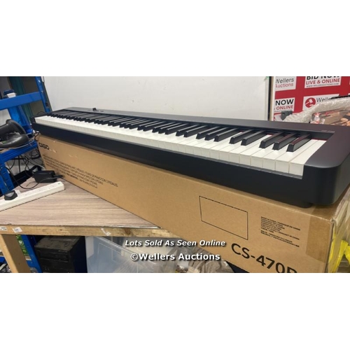 8074 - CASIO S160BKST DIGITAL PIANO WITH CS-470 3-PEDAL STAND / APPEARS NEW & COMPLETE, POWERS UP & APPEARS... 