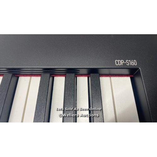 8074 - CASIO S160BKST DIGITAL PIANO WITH CS-470 3-PEDAL STAND / APPEARS NEW & COMPLETE, POWERS UP & APPEARS... 