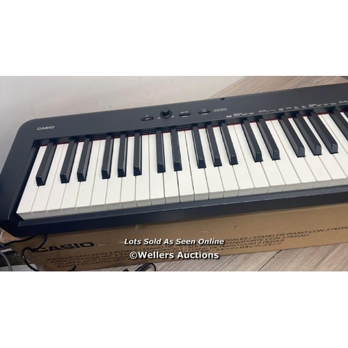 8074 - CASIO S160BKST DIGITAL PIANO WITH CS-470 3-PEDAL STAND / APPEARS NEW & COMPLETE, POWERS UP & APPEARS... 