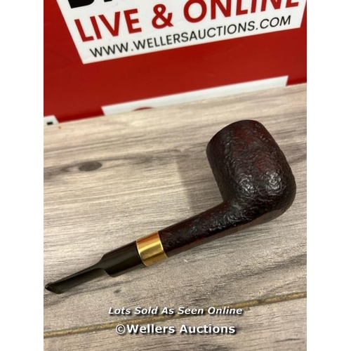 8077 - VINTAGE DUNHILL SHELL PIPE 'LOVAT' SHAPE EXC COND SOLID GOLD BAND