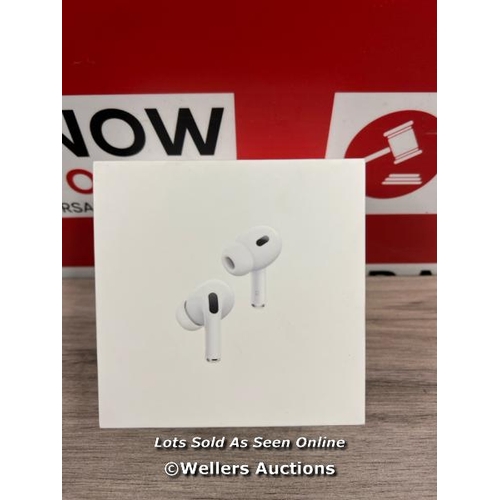 8080 - APPLE AIRPODS PRO 2ND GENERATION WITH MAGSAFE WIRELESS CHARGING CASE - WHITE / NEW & SEALED