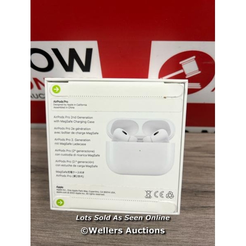 8080 - APPLE AIRPODS PRO 2ND GENERATION WITH MAGSAFE WIRELESS CHARGING CASE - WHITE / NEW & SEALED