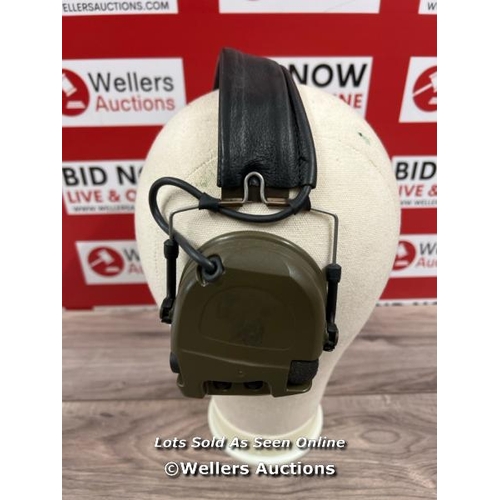 8101 - EAR DEFENDERS COMMUNICATION 3M PELTOR COMTAC MT15H68FB-02 BRITISH ARMY TACTICAL