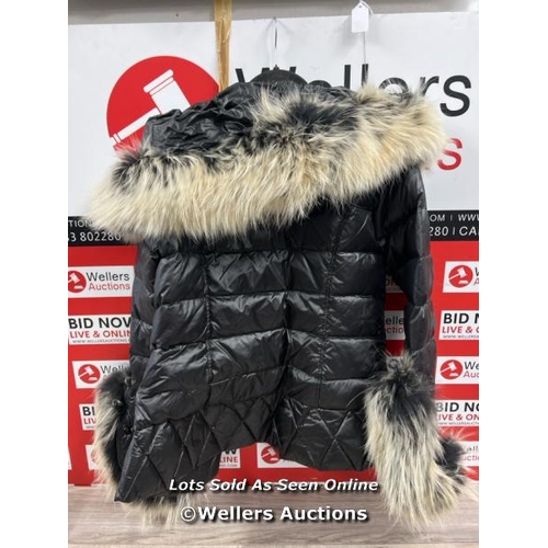 8103 - POPSKI LONDON DUCK FEATHER PUFFER COAT WITH REAL FOX FUR HOOD & CUFFS SIZE LARGE