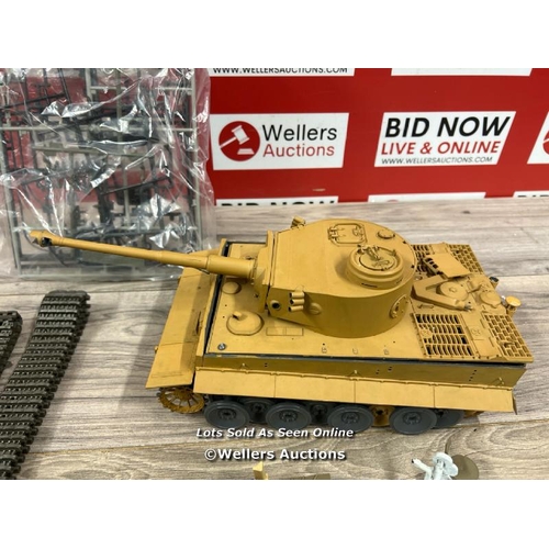 8123 - 1:25 SCALE 1969 VINTAGE TAMIYA MOTORIZED GERMAN ARMY TIGER 1.VINTAGE TAMIYA TANK