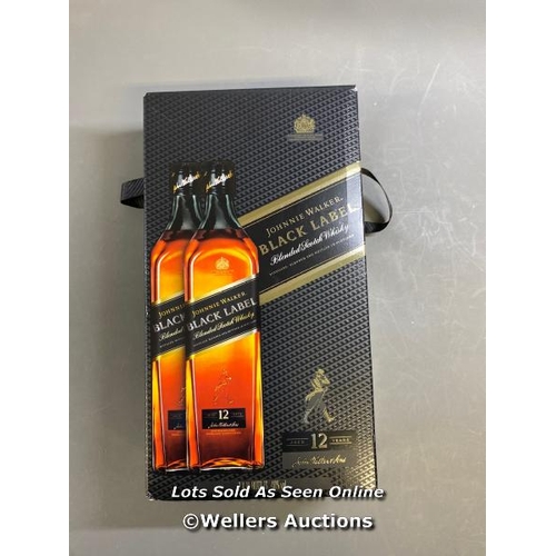 9560 - X2 NEW JOHNNIE WALKER BLACK LABEL 40% VOL. 1L