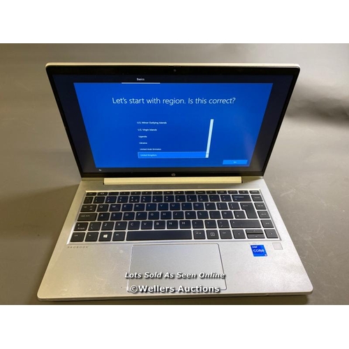 9578 - HP PROBOOK 440 G8 / 8GB RAM / 256GB HD / I5-1135G7 @ 2.40GHZ / SN: 5CD1310R4D / PROFESSIONALLY WIPED... 