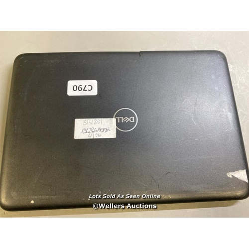 9581 - DELL LATITUDE 3190 / 4GB RAM / 64GB HD / CELERON N4120 @ 1.10GHZ / SN: GNFQ2J3 - CHASSIS DAMAGED / P... 