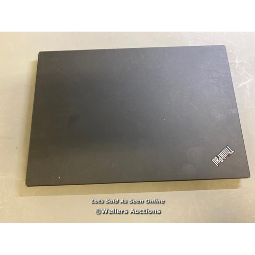 9585 - LENOVO THINKPAD T490 / 8GB RAM / 250GB SSD / I5-8265U @ 1.60GHZ / SN: PF1DBMHK / PROFESSIONALLY WIPE... 