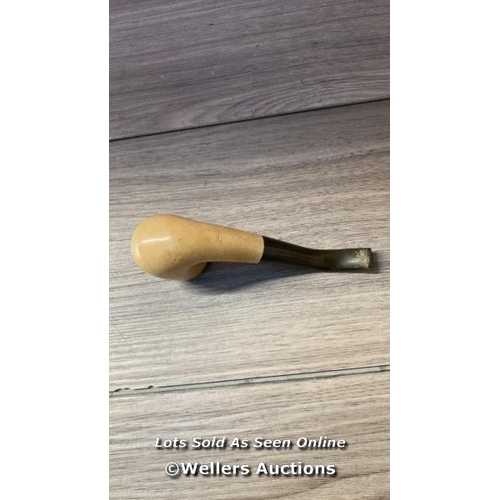 5011 - JAMBO GENUINE MEERSCHAUM BENT BILLIARD VINTAGE ESTATE SMOKING PIPE / G53