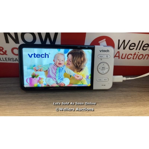 7604 - VTECH RM5754HD 5INCH SMART WI-FI 1080P VIDEO BABY MONITOR / POWERS UP / SIGNS OF USE / H66