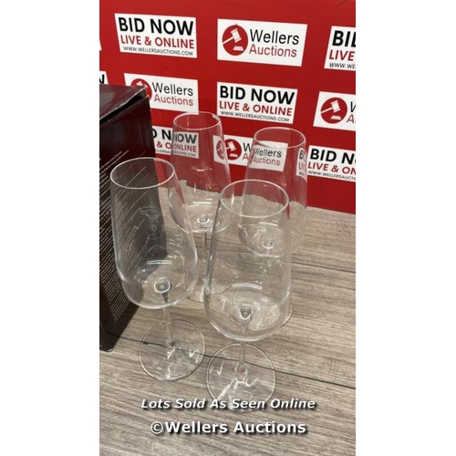 6018 - LUIGI BORMIOLI TALISMANO CRYSTAL FLUTE GLASSES, 8 PACK / APPEARS NEW OPEN BOX / A48