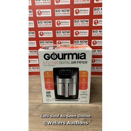 6060 - GOURMIA 6.7L DIGITIAL AIR FRYER / PRE-SET 10 ONE-TOUCH COOKING FUNCTIONS / FRYFORCE 360� TECHNOLOGY ... 