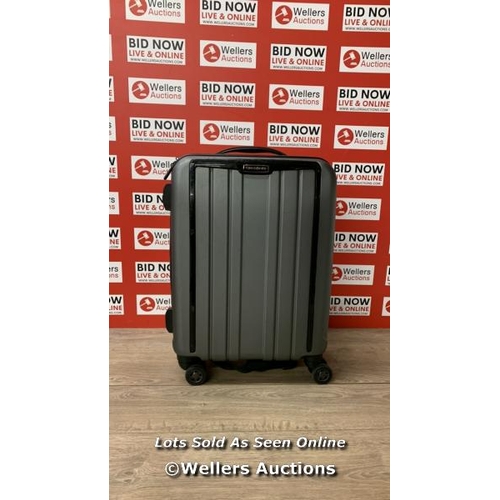 6098 - SAMSONITE AMPLITUDE LARGE HARDSIDE CASE / COMBINATION UNLOCKED / WHEELS, HANDLES & ZIPS IN GOOD COND... 