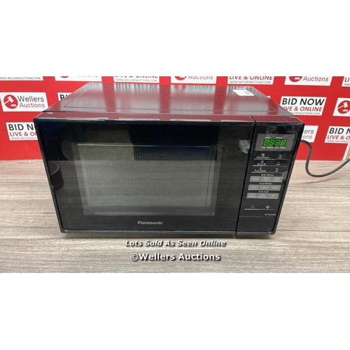 6113 - PANASONIC SOLO BLACK MICROWAVE / NO POWER / HEAVY SIGNS OF USE / A39