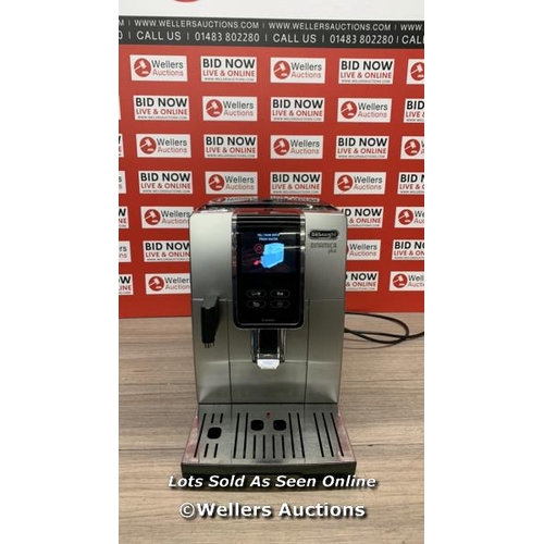 6118 - DELONGHI ECAM370.85.SB DINAMICA PLUS BEAN TO CUP COFFEE MAKER / POWERS UP / SIGNS OF USE / A31