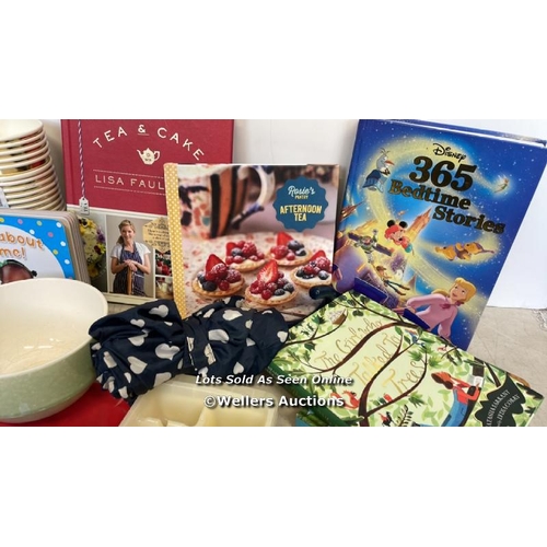 7006 - ASSORTED ITEMS INC. BOOKS, CHILDRENS COAT, PAPER CUPS ETC / G81