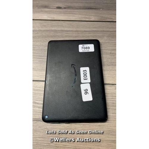 7089 - AMAZON FIRE HD 8 / K72LL4 / RESTORED TO FACTORY DEFAULTS / G11