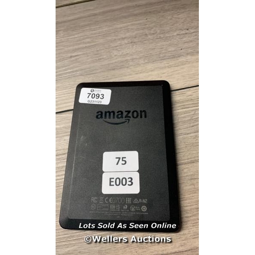 7093 - AMAZON KINDLE - 7TH GEN (2014) / WP63GW / RESTORED TO FACTORY DEFAULTS / G11