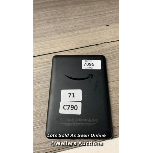 7095 - AMAZON KINDLE - 10TH GEN (2019) / J9G29R / RESTORED TO FACTORY DEFAULTS / G11