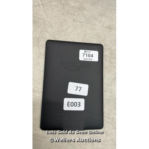 7104 - AMAZON KINDLE PAPERWHITE / DP75SDI / RESTORED TO FACTORY DEFAULTS / G11